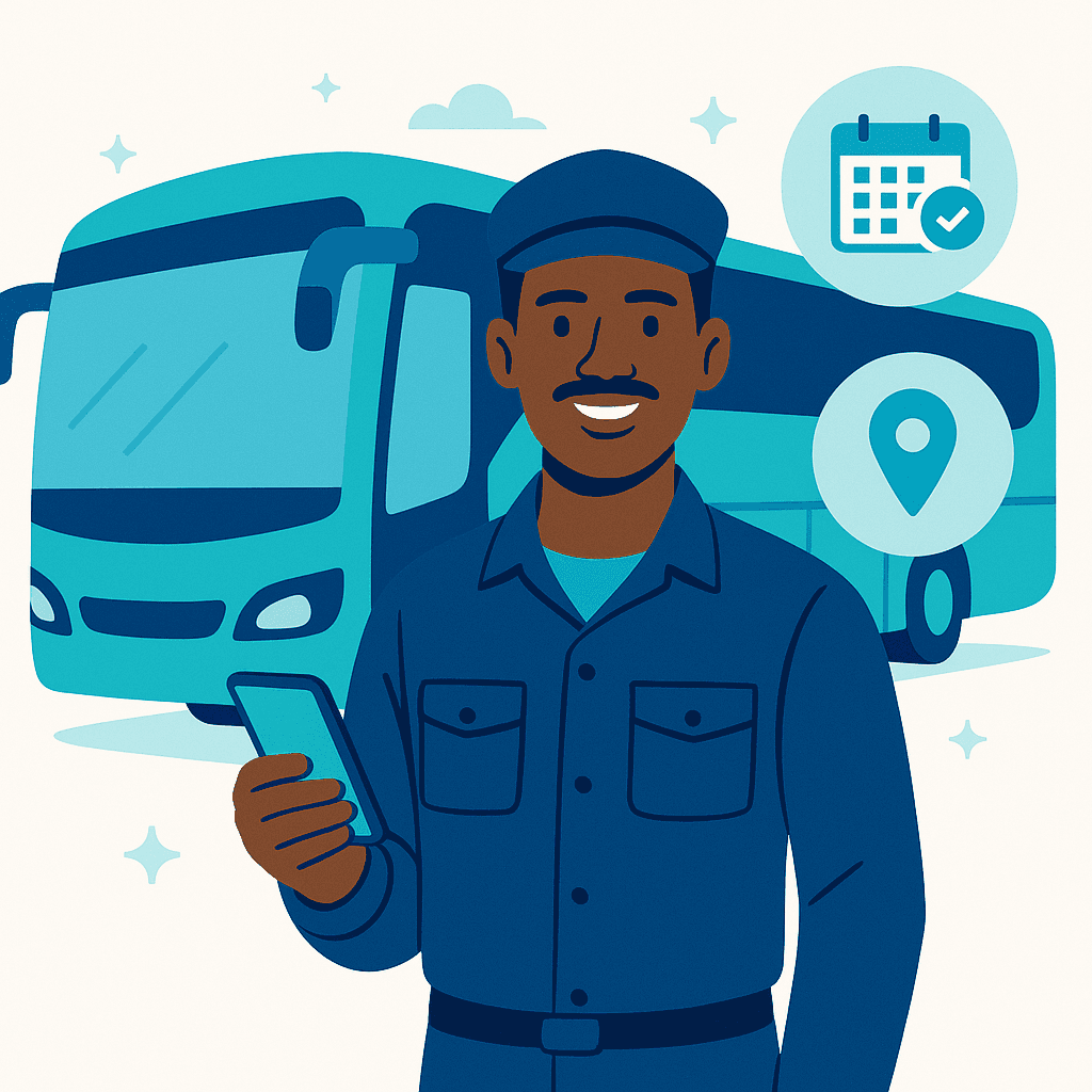 A bus operator managing trips and bookings on SafariShare